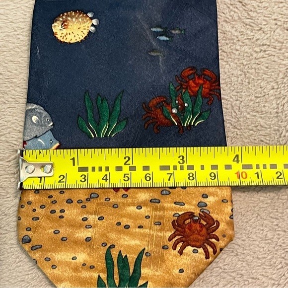 FOUR Vintage Silk Ties Fishing Novelty Prints Made in USA - Picture 11 of 14